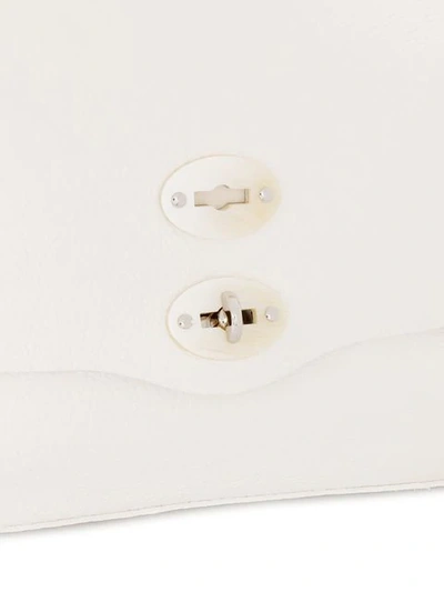 Shop Zanellato Flap Detail Tote In White