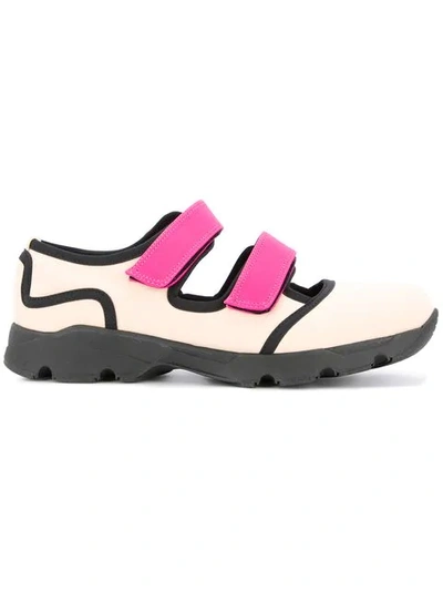 Shop Marni Neoprene Colour Block Sneakers - Pink