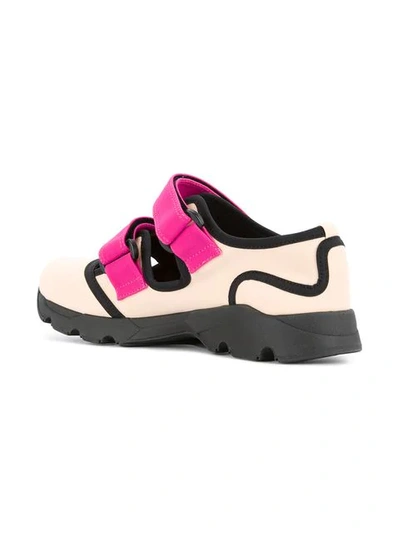 Shop Marni Neoprene Colour Block Sneakers - Pink