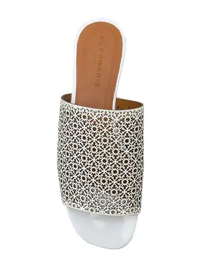 Shop Robert Clergerie Iana Sandals In White