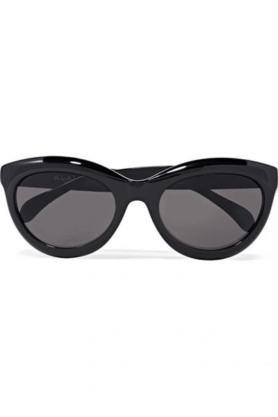 Shop Alaïa Cat-eye Acetate Sunglasses