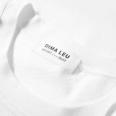 Shop Dima Leu Long Sleeve Oversize Stripe Tee In White