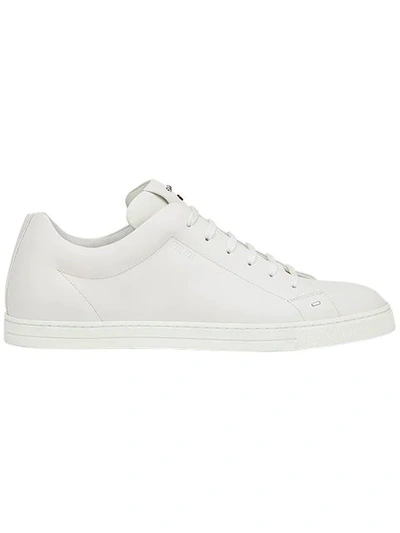 Fendi Crisscross Ff Straps Slip-on Sneakers In White