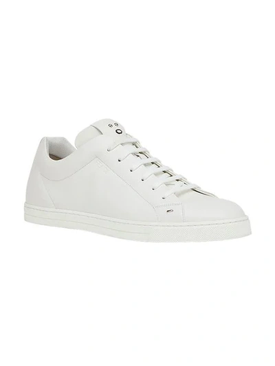 Fendi Crisscross Ff Straps Slip-on Sneakers In White