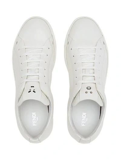 Fendi Crisscross Ff Straps Slip-on Sneakers In White