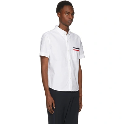 Shop Moncler White Flag Pocket Shirt