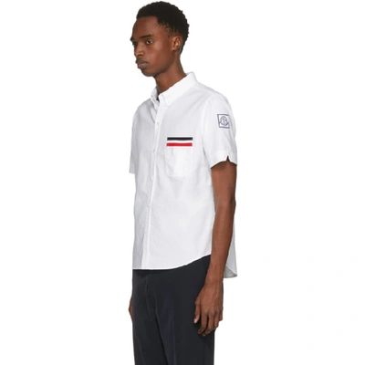 Shop Moncler White Flag Pocket Shirt