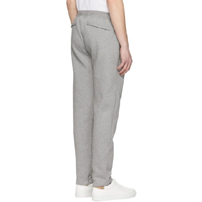 Shop Burberry Grey Nickford Embroidered Lounge Pants In Pl.gry.mel