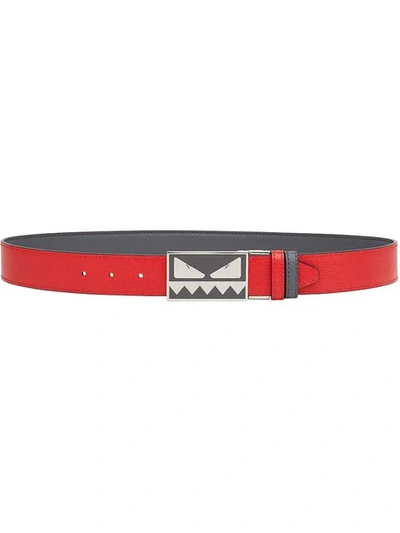 Shop Fendi Bag Bugs Eyes Reversible Belt - Red