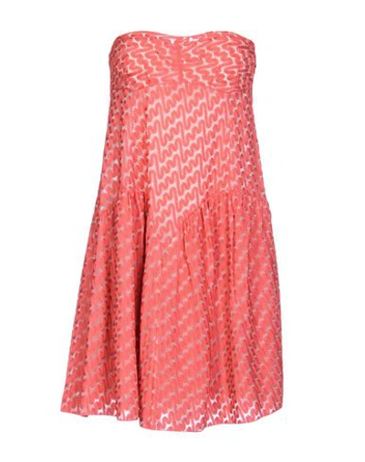Shop Missoni Short Dress In Coral