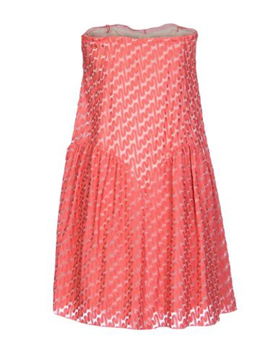 Shop Missoni Short Dress In Coral