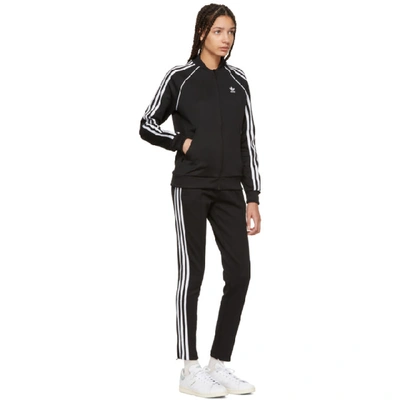 Adidas Originals Striped Stretch-jersey Track Jacket In Black/white |  ModeSens