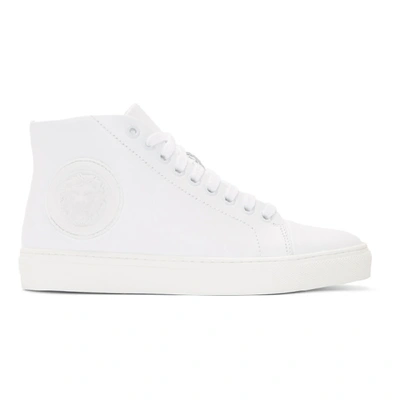 Shop Versus White Lion High-top Sneakers In F031j White