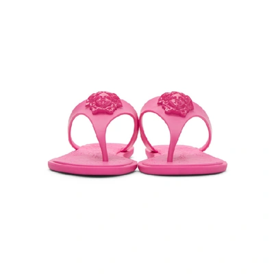 Shop Versace Pink Medusa Sandals In Dz9 Fuschia