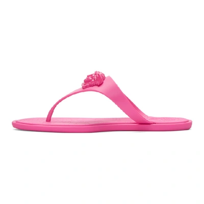 Shop Versace Pink Medusa Sandals In Dz9 Fuschia