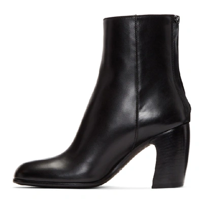 Shop Ann Demeulemeester Black Heeled Ankle Boots In 099 Black