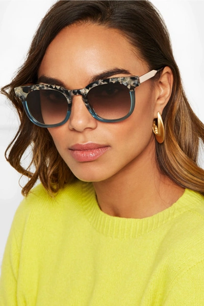 Shop Thierry Lasry Cat-eye Two-tone Acetate And Gold-tone Sunglasses In Tortoiseshell