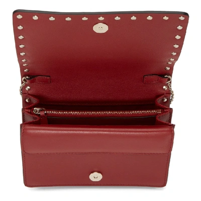 Shop Valentino Red  Garavani Flap Rockstud Bag In 0ro Red