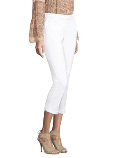 Shop Paige Brigitte Mid-rise Boyfriend Jeans In Crisp White