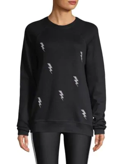 Shop Ultracor Swarovski Bolt Nero Sweatshirt In Black