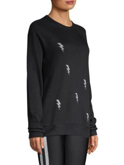 Shop Ultracor Swarovski Bolt Nero Sweatshirt In Black