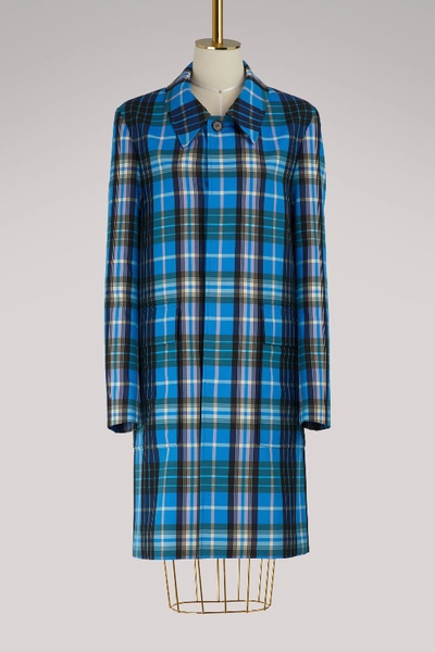 Shop Ami Alexandre Mattiussi Straight Cut Coat In Blue