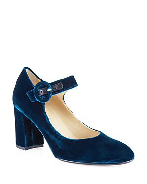 blue velvet mary janes