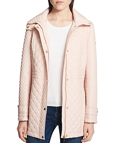 Shop Calvin Klein Diamond-quilted Jacket In Blush
