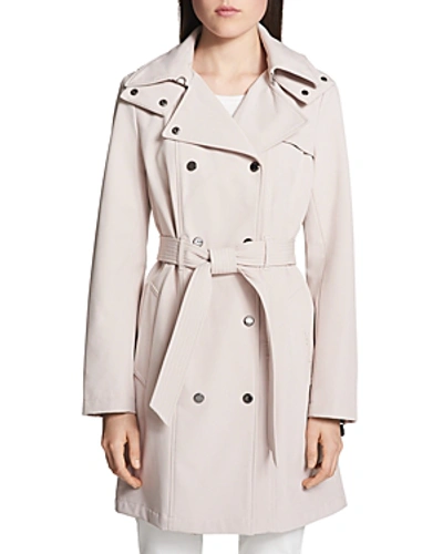 Shop Calvin Klein Double-breasted Snap Front Trench Coat In Blush