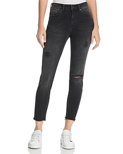 Shop Mavi Alissa Ankle High Rise Super Skinny Jeans In Smoke Ripped Nolita