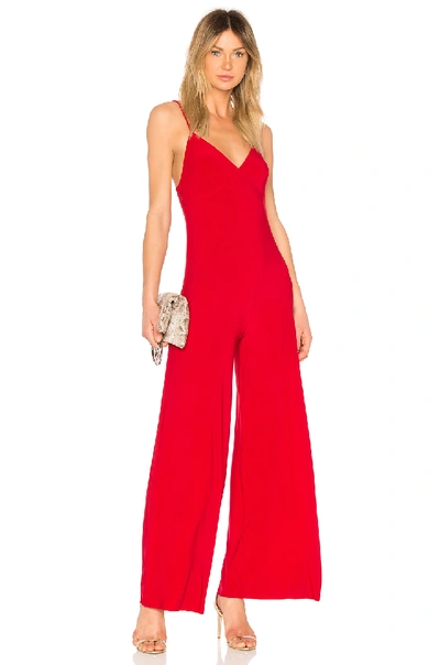 Shop Norma Kamali Slip Jumpsuit In Red