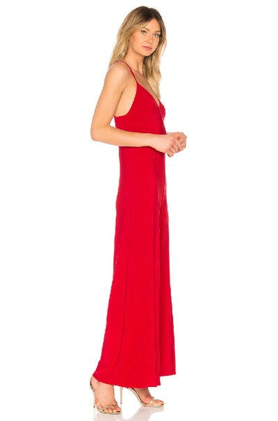 Shop Norma Kamali Slip Jumpsuit In Red