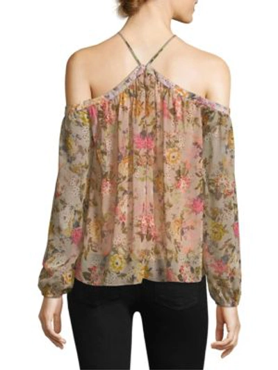 Shop Bailey44 Romantic Interlude Inamorata Cold Shoulder Top In Blush