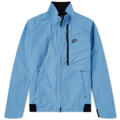 Shop Nike Tech Fleece Shield Jacket In Blue