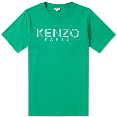 Shop Kenzo Paris Logo Tee In Green
