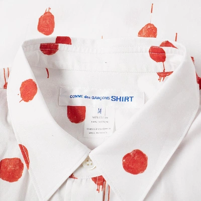 Shop Comme Des Garçons Shirt Comme Des Garcons Shirt Short Sleeve Polka Dot Print Shirt In White