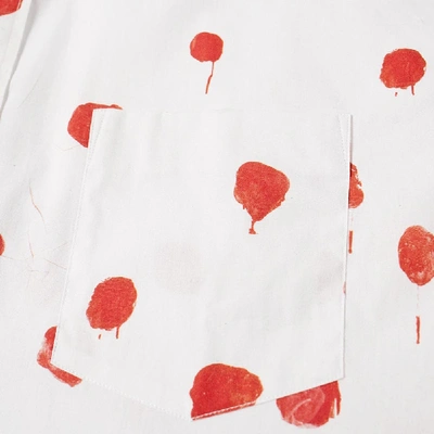 Shop Comme Des Garçons Shirt Comme Des Garcons Shirt Short Sleeve Polka Dot Print Shirt In White