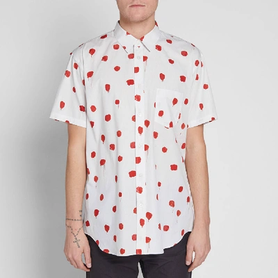 Shop Comme Des Garçons Shirt Comme Des Garcons Shirt Short Sleeve Polka Dot Print Shirt In White