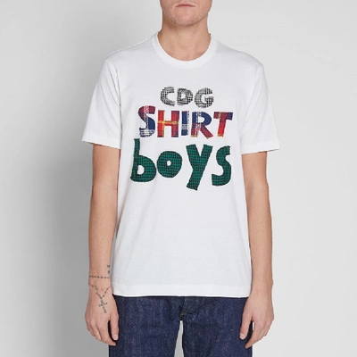 Comme Des Garcons Shirt Comme Des Garcons Shirt Boys Graphic Tee In White ModeSens