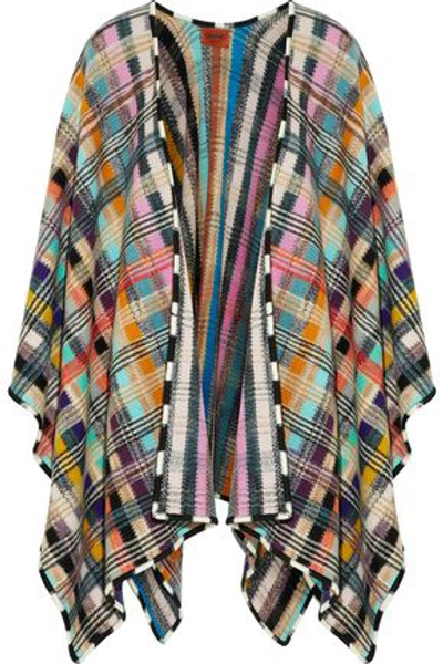 Shop Missoni Woman Crochet-knit Wool-blend Cape Multicolor