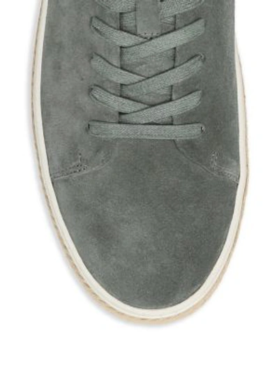 Shop Vince Ernesto Suede Sneakers In Agave