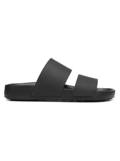 Shop Vince Mariner Dual-strap Slides In Black