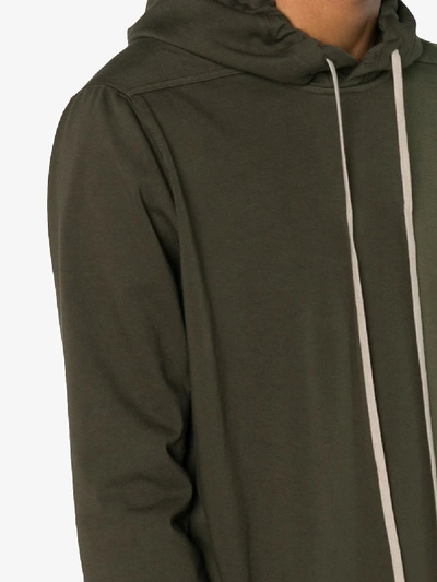 Shop Rick Owens Drkshdw Drawstring Hooded Sweatshirt In Green