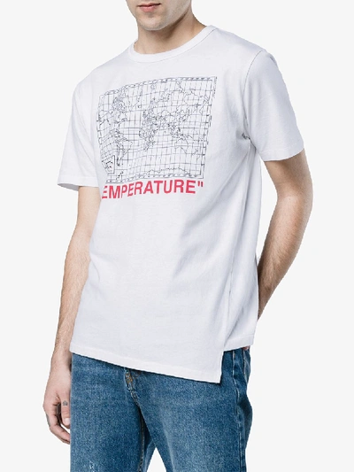 Shop Off-white White Map Print Short Sleeved T Shirt
