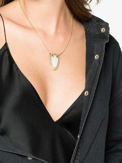 Shop Pamela Love Arrowhead Pendant Necklace In Metallic