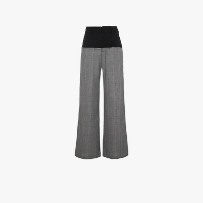 Shop Blindness Oversize Check Trousers In Grey