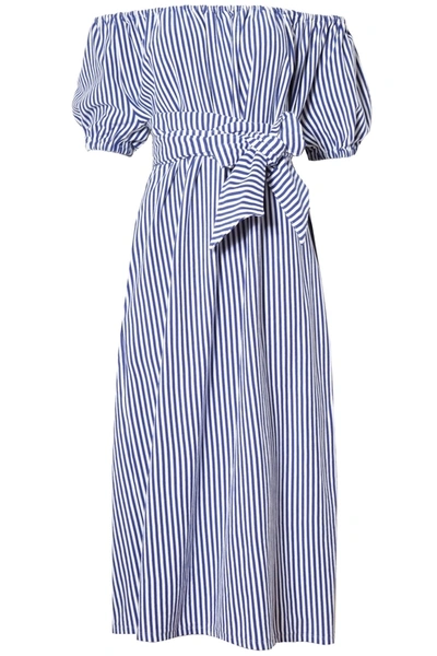 Shop Mds Stripes Marina Dress Cobalt Stripe