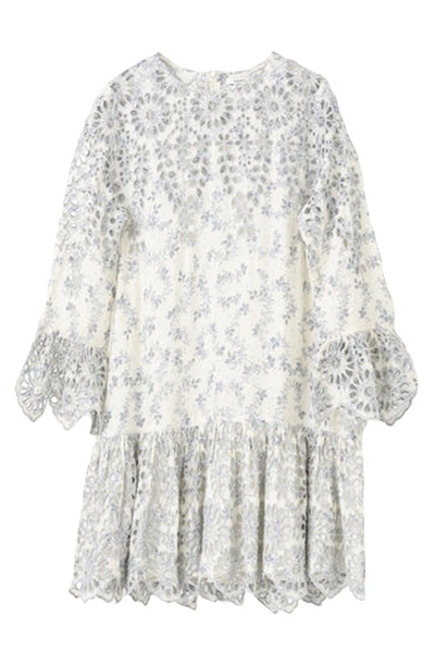 Shop Ganni Emile Lace Dress In White