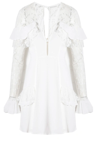 Shop For Love & Lemons Rosebud Embroidery Mini Dress In White