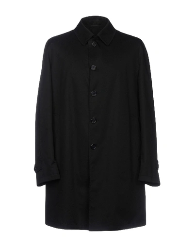 Shop Herno Overcoats In Black